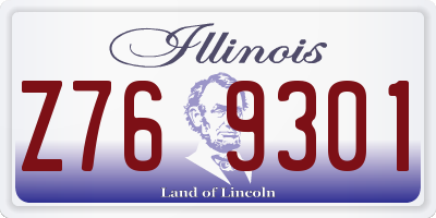 IL license plate Z769301