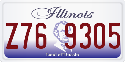 IL license plate Z769305