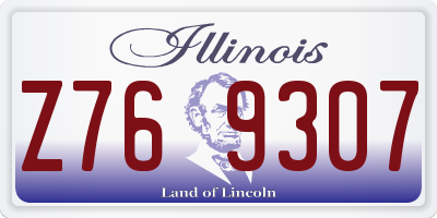 IL license plate Z769307
