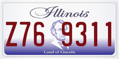 IL license plate Z769311