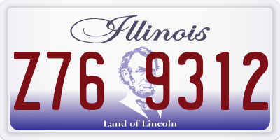 IL license plate Z769312
