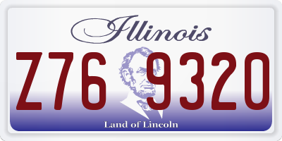 IL license plate Z769320
