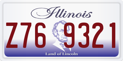 IL license plate Z769321
