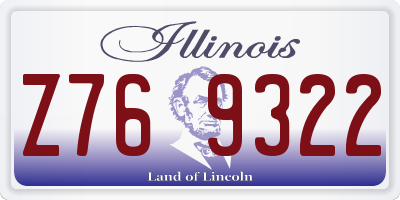 IL license plate Z769322