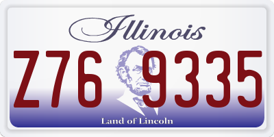 IL license plate Z769335