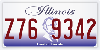 IL license plate Z769342