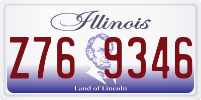 IL license plate Z769346