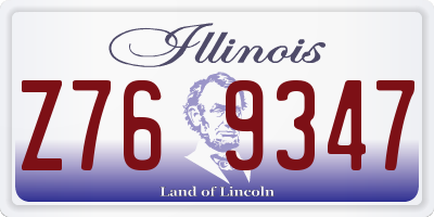 IL license plate Z769347