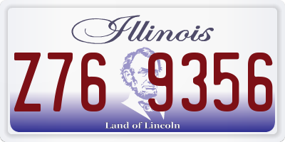 IL license plate Z769356