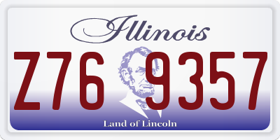 IL license plate Z769357