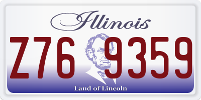 IL license plate Z769359