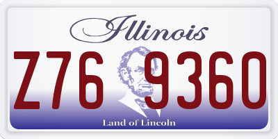 IL license plate Z769360