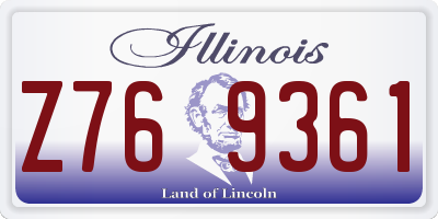 IL license plate Z769361