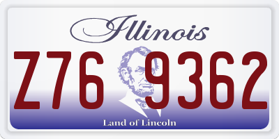 IL license plate Z769362