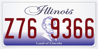 IL license plate Z769366