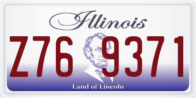 IL license plate Z769371