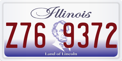 IL license plate Z769372