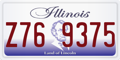 IL license plate Z769375