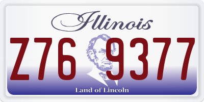 IL license plate Z769377