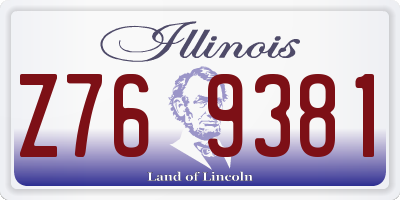 IL license plate Z769381