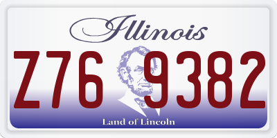 IL license plate Z769382