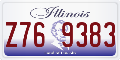 IL license plate Z769383