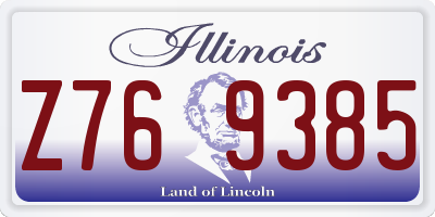 IL license plate Z769385