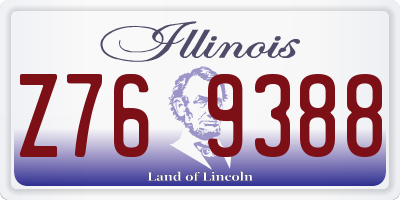 IL license plate Z769388
