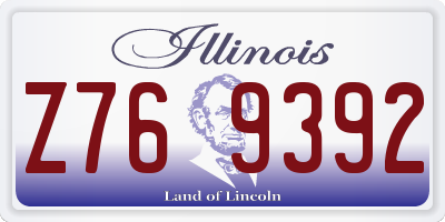 IL license plate Z769392