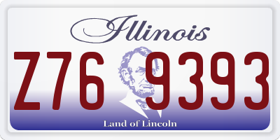 IL license plate Z769393