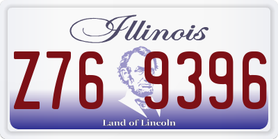 IL license plate Z769396