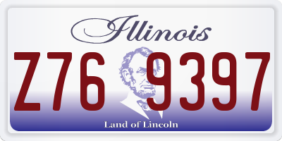 IL license plate Z769397