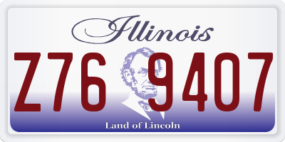 IL license plate Z769407