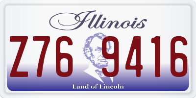 IL license plate Z769416
