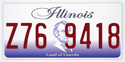 IL license plate Z769418