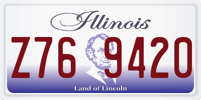 IL license plate Z769420
