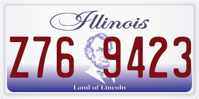 IL license plate Z769423