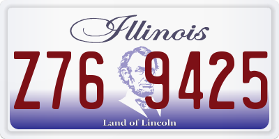 IL license plate Z769425