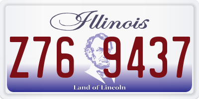 IL license plate Z769437
