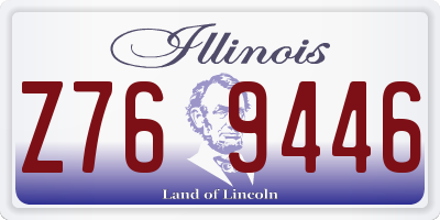 IL license plate Z769446
