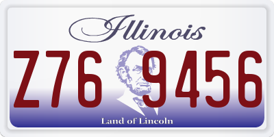 IL license plate Z769456