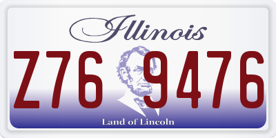IL license plate Z769476