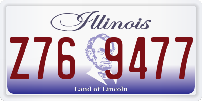 IL license plate Z769477