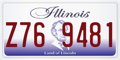 IL license plate Z769481