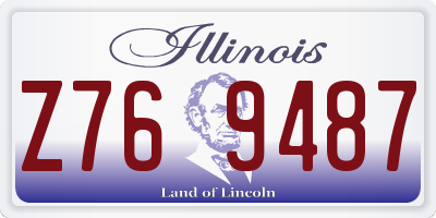 IL license plate Z769487