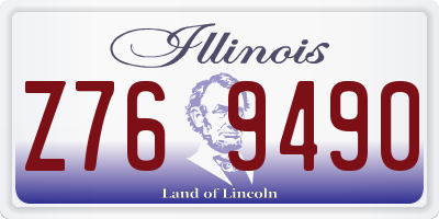 IL license plate Z769490