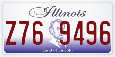 IL license plate Z769496