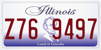 IL license plate Z769497
