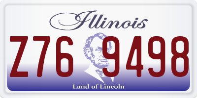 IL license plate Z769498