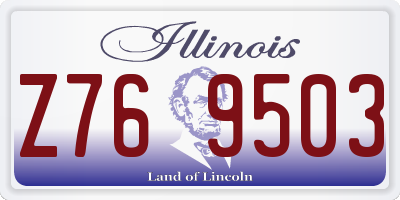 IL license plate Z769503